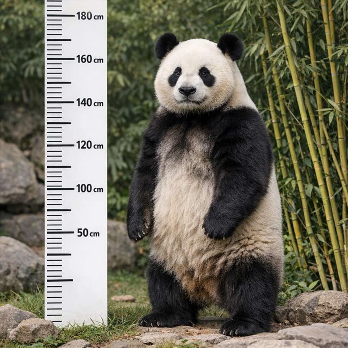 Combien mesure un panda géant ? Taille, poids et mensurations