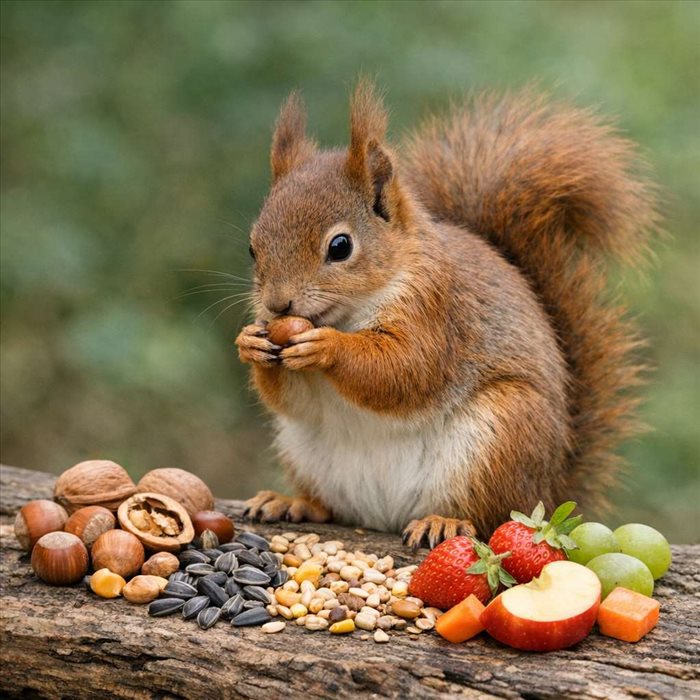 Que mange un écureuil roux ? Alimentation, habitudes et saison