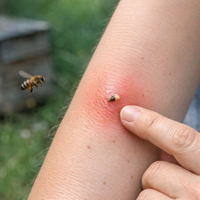 Piqûre d’abeille : quelle réaction peut survenir ?