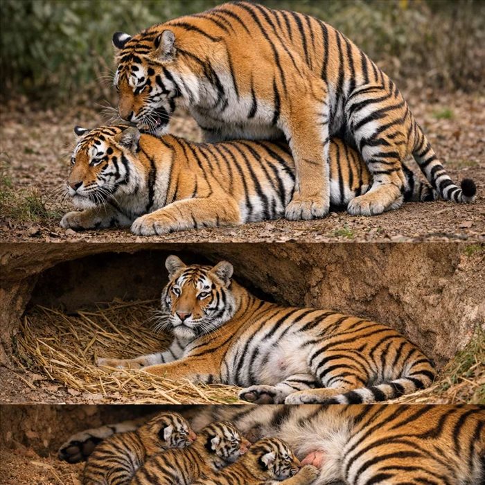 Reproduction du tigre : accouplement, gestation et naissance