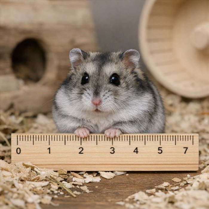 Combien mesure un hamster russe ? Taille adulte et repères