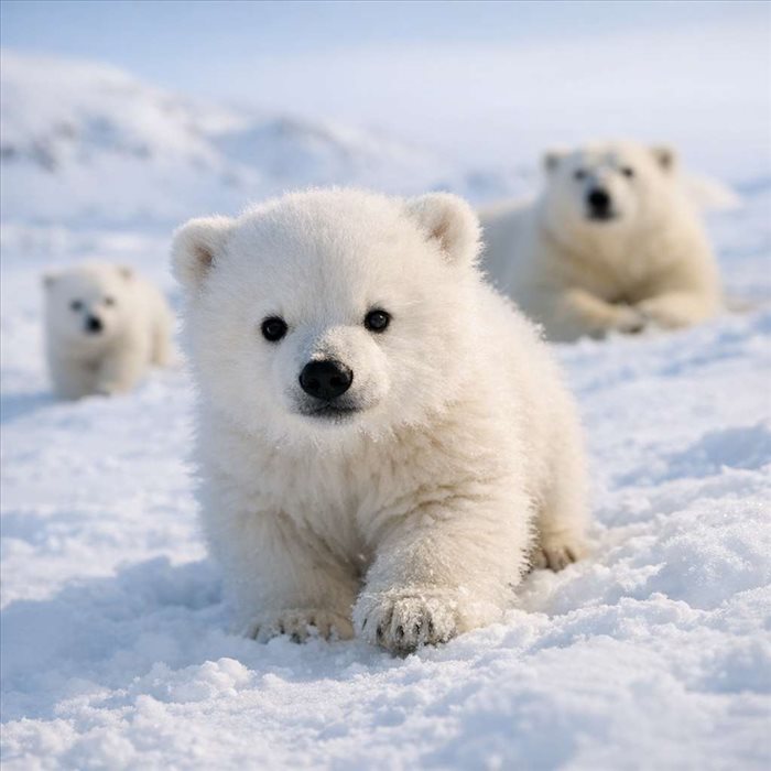 Bébé ours blanc : comment grandissent les oursons polaires ?