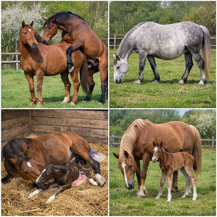 Reproduction du cheval : cycle, saillie et poulinage
