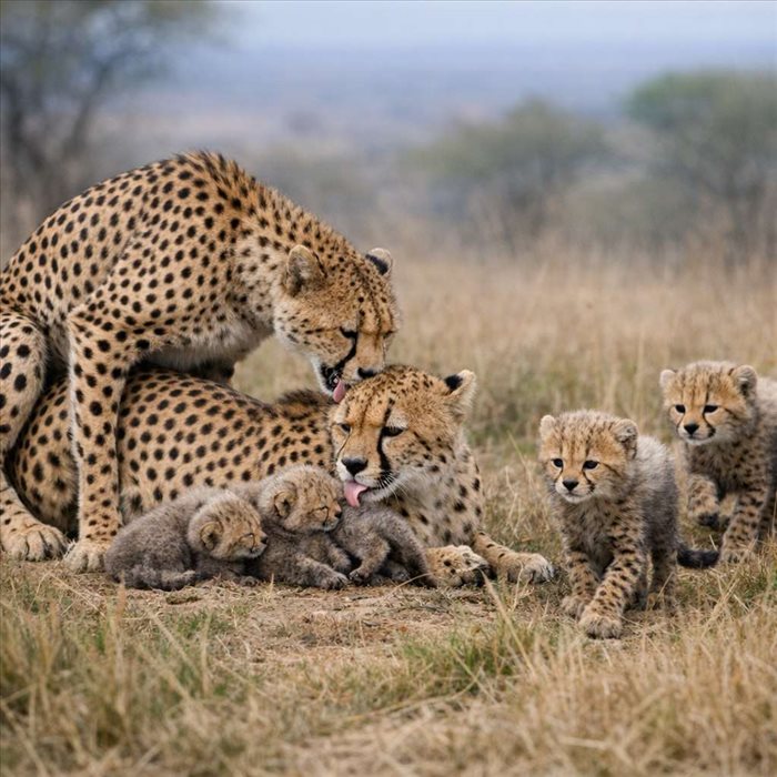 Reproduction du guépard : accouplement, naissance et développement