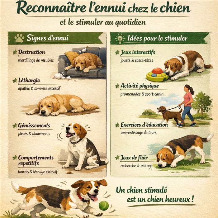 Reconnaître l’ennui chez le chien : conseils pour le stimuler