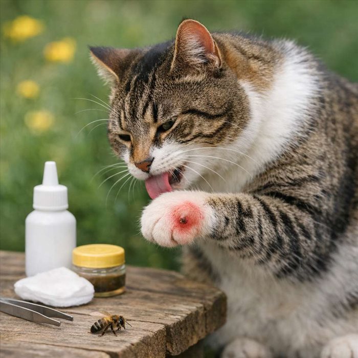Piqûre d’abeille chez le chat : que faire rapidement ?