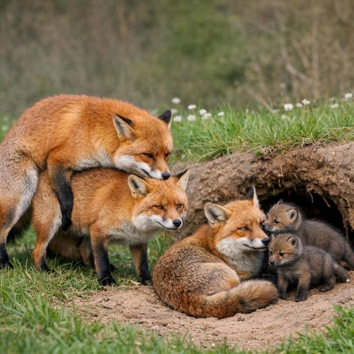 Reproduction du renard : cycle, accouplement et naissance