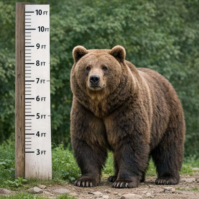 Combien mesure un ours brun ? Taille, poids et différences